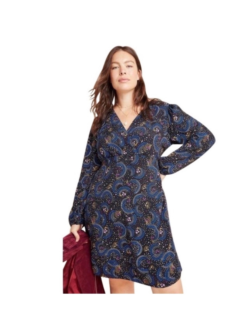 Maeve Anthropologie Gianna Tunic Dress 4 Petite Star Print Pockets